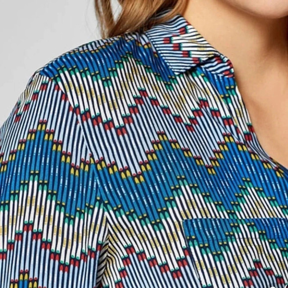 Esprit Geometric Print Blouse Top Size 6 - Picture 2 of 14